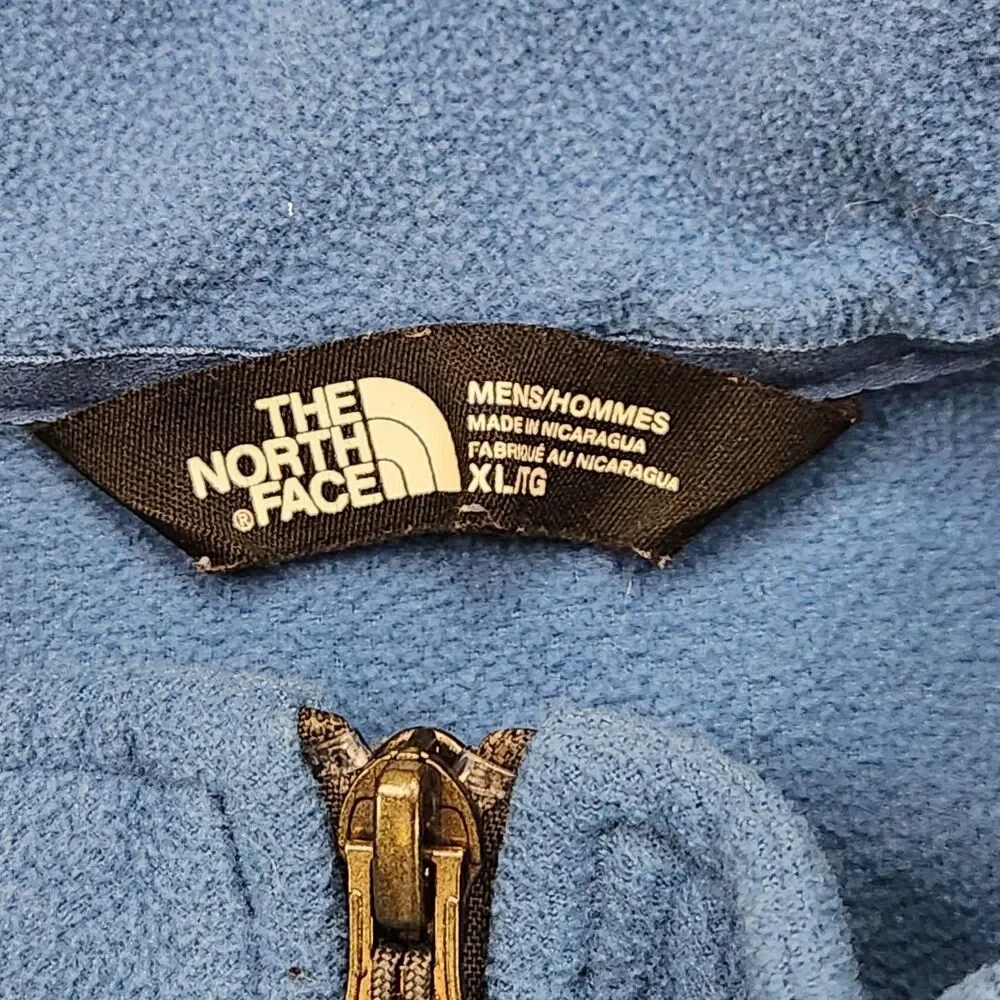 The North Face Fleece 1/4 Zip Pullover Men's XL Blue Long Sleeve Pocket‎ Outdoor